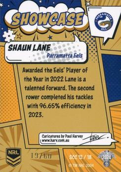 2024 NRL Traders Titanium - Showcase Caricatures Gold #SCC12 Shaun Lane Back
